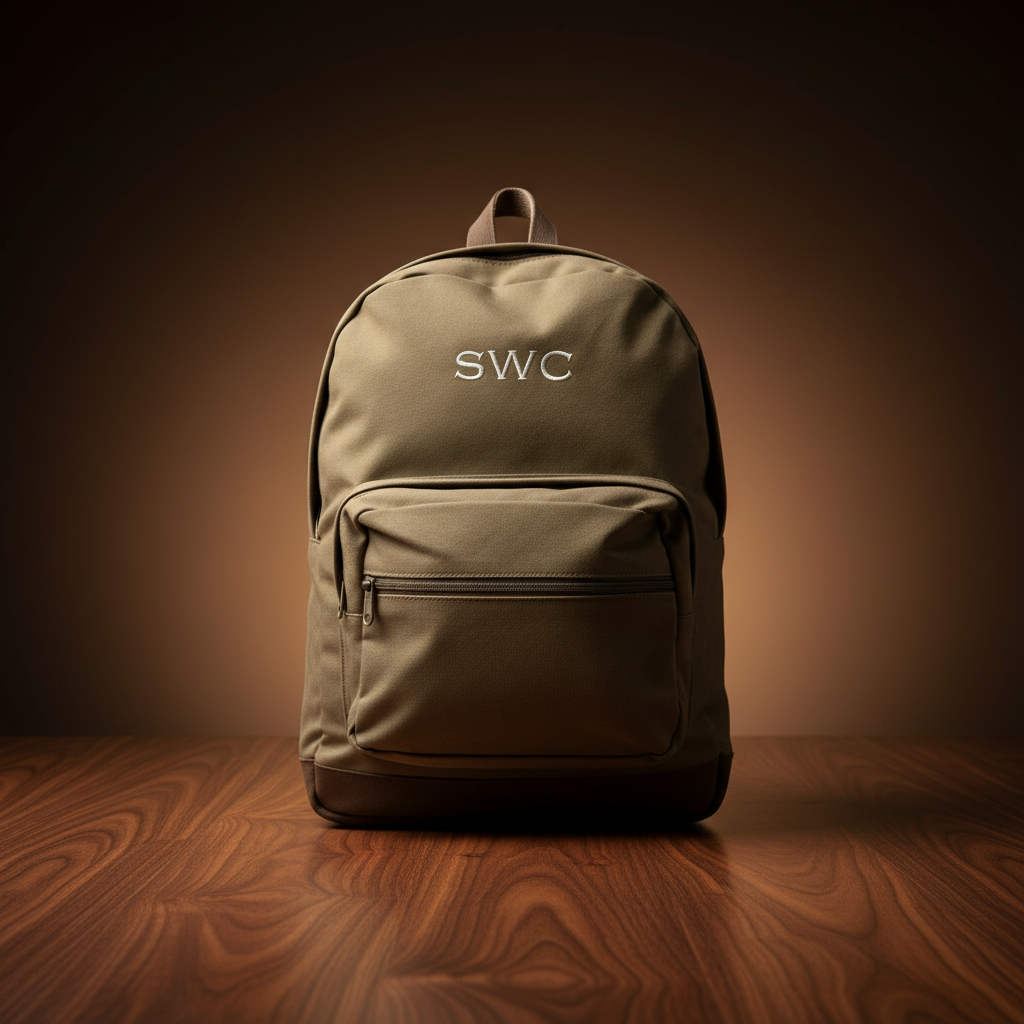 Classic Embroidered Canvas Backpack