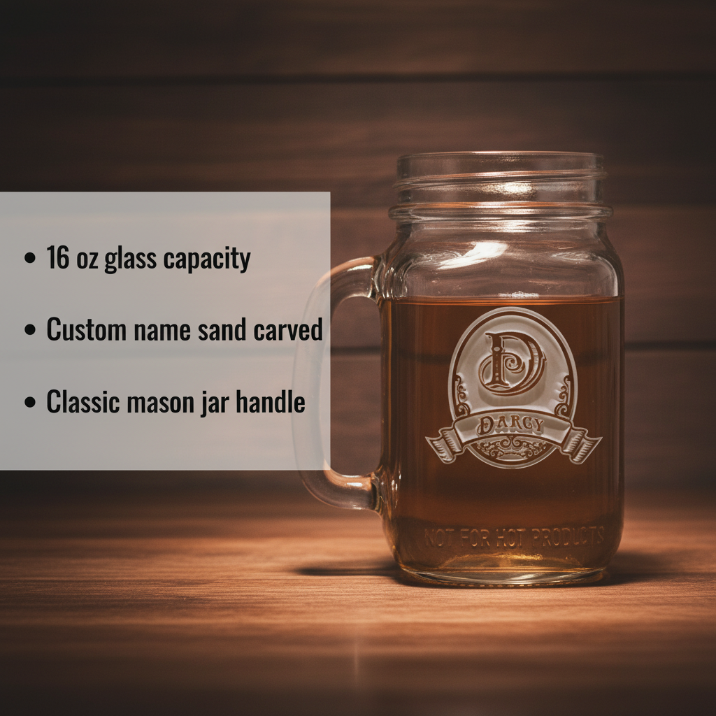 Classic Banner Personalized Mason Jar Mug