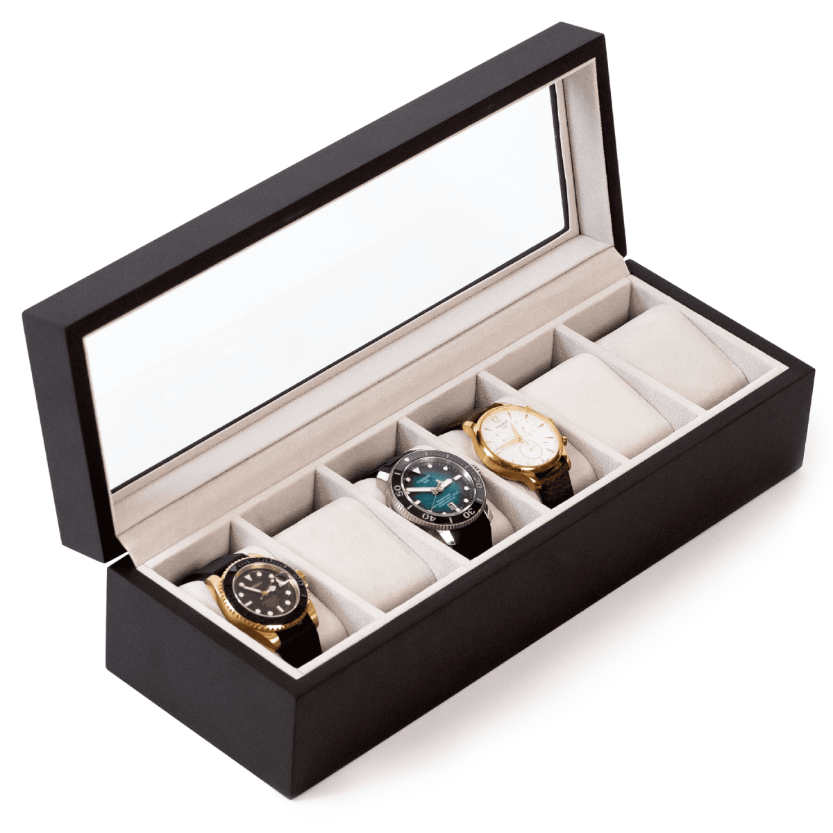 Unique Personalized Solid Wood Watch Box - 6 Slot Customized watch box Gifts for Men by Groovy Guy