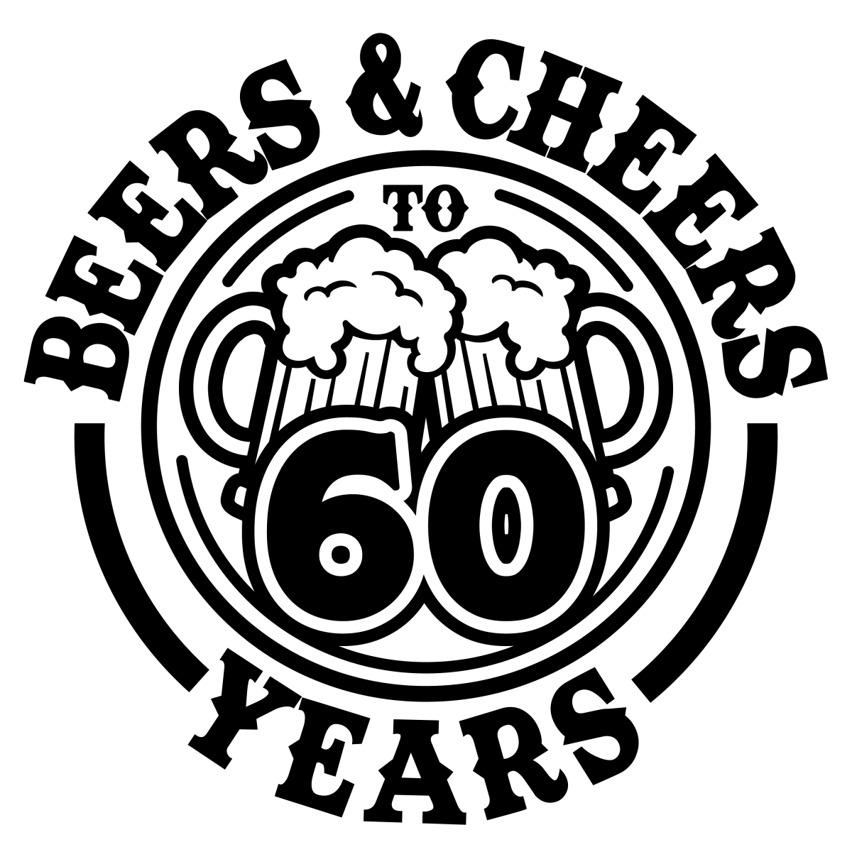 Unique Personalized Cheers to 60 Years Customized Gifts for Men by Groovy Guy