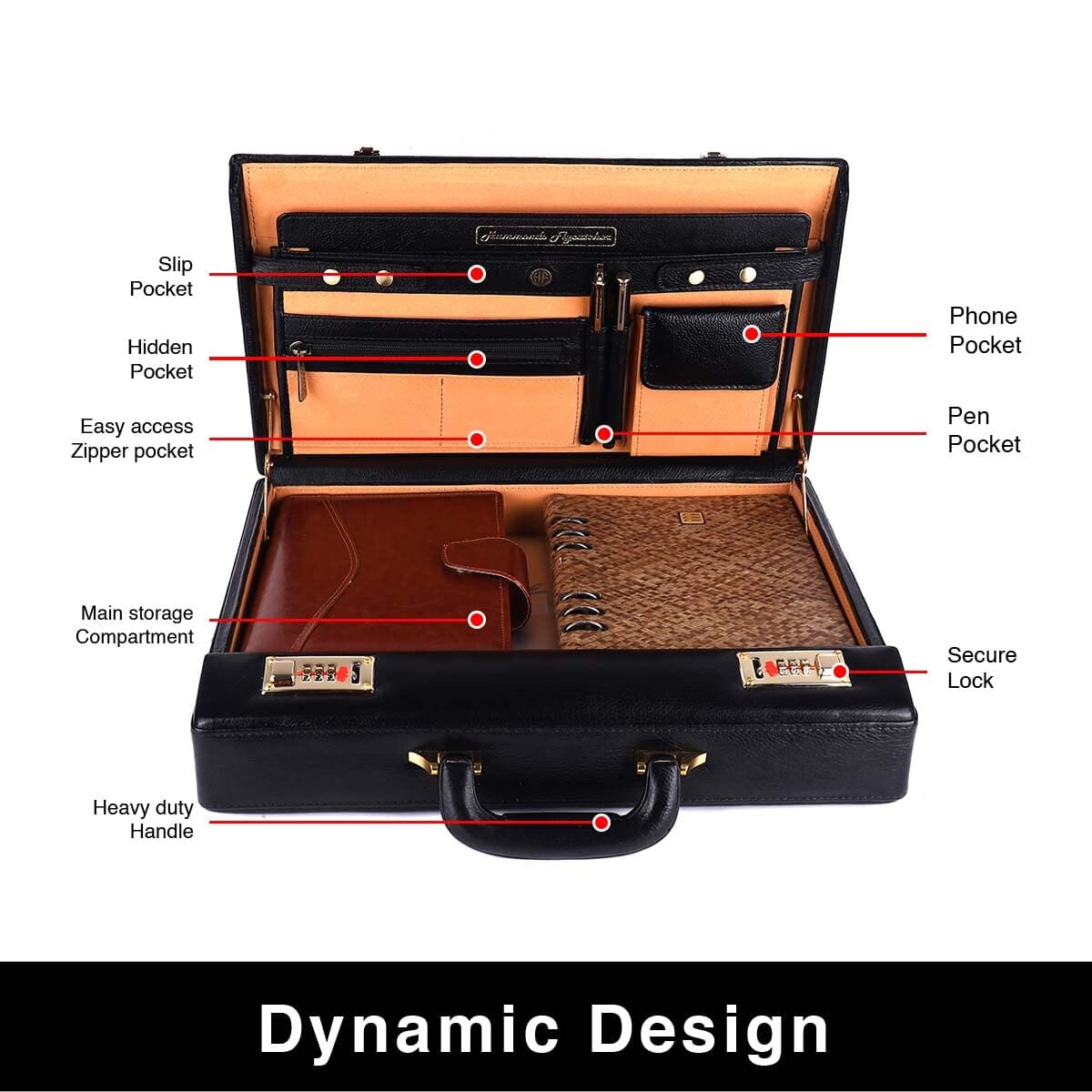 Unique Personalized Black Office Suitcase Briefcase Customized Gifts for Men by Groovy Guy