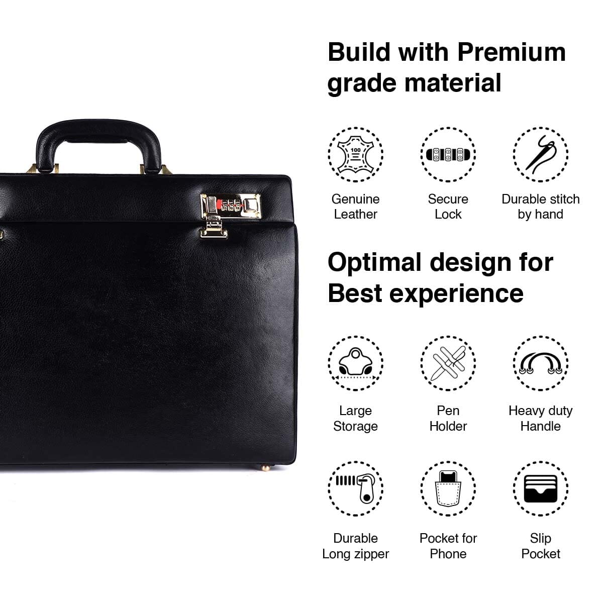 Unique Personalized Black Office Suitcase Briefcase Customized Gifts for Men by Groovy Guy