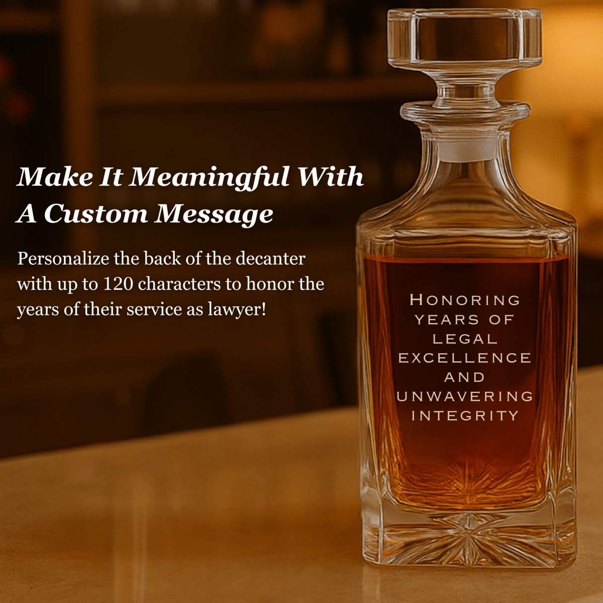 Unique Personalized Lawyer Retirement Decanter Customized Decanter Set Gifts for Men by Groovy Guy