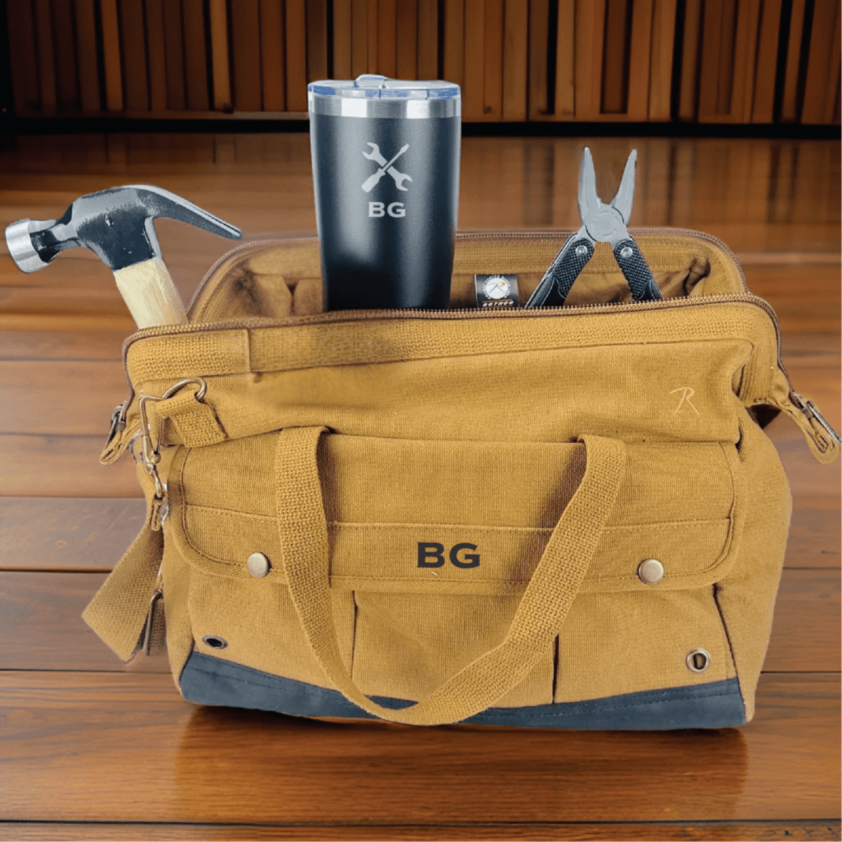 Unique Personalized Personalized Tool Bag Set Customized Fathers Day Gifts for Men by Groovy Guy