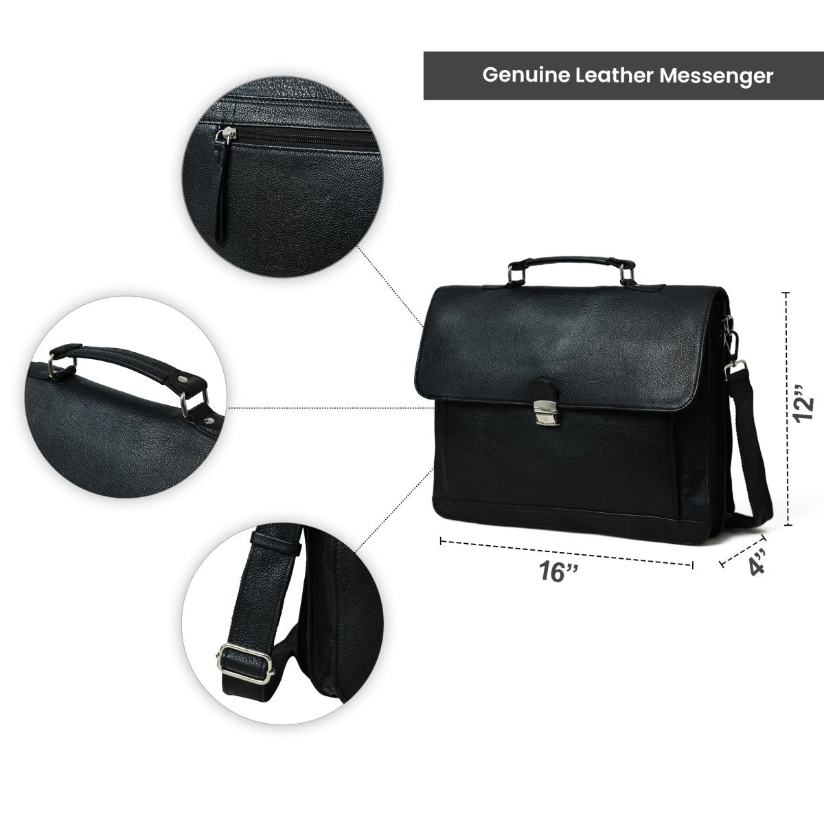 Unique Personalized Business Attache Laptop Bag - Italian Finish Customized Gifts for Men by Groovy Guy