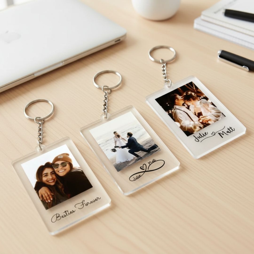 Couples Photo Keychain