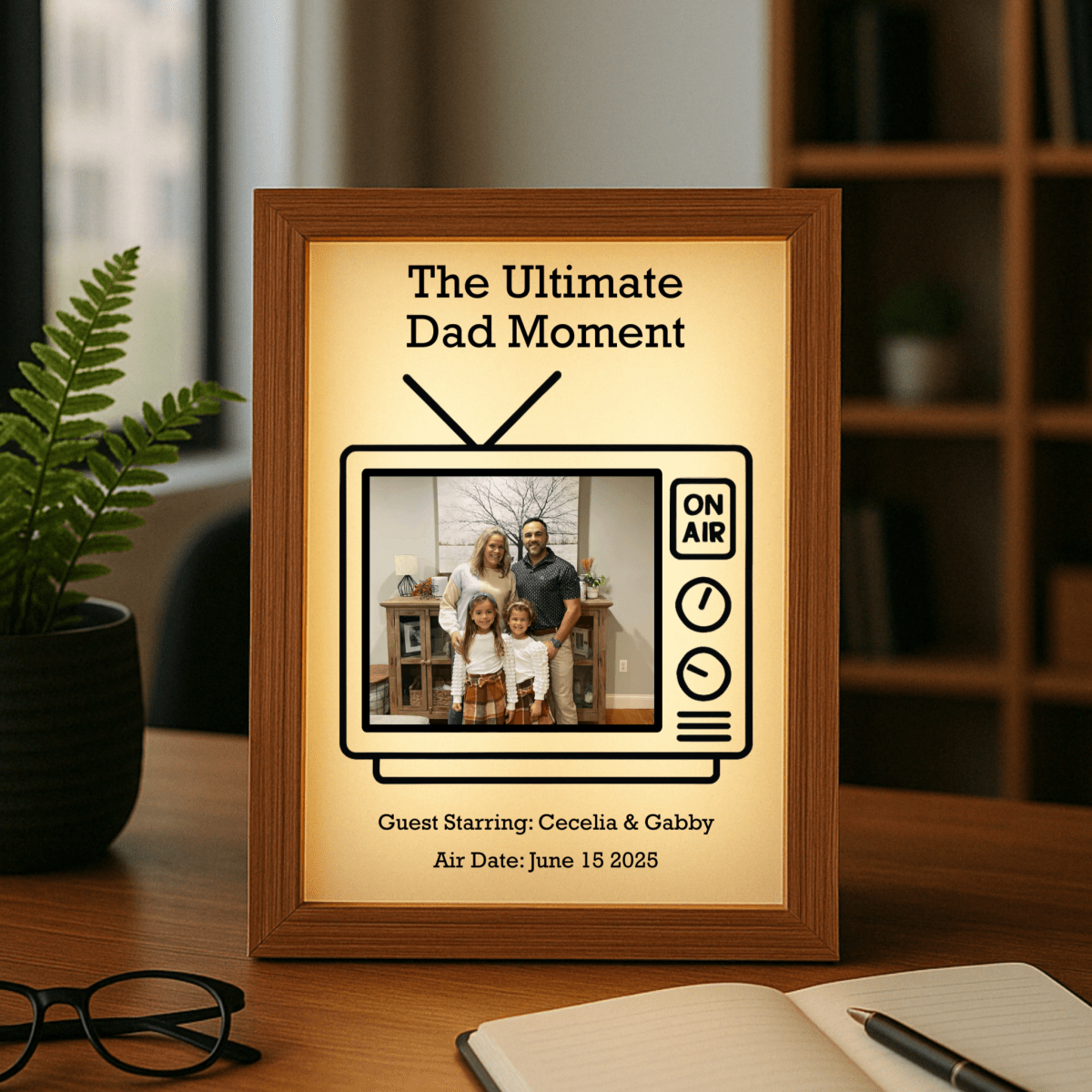 Personalized Dad's Prime Time Moments Frame – Unique Gift for Dad