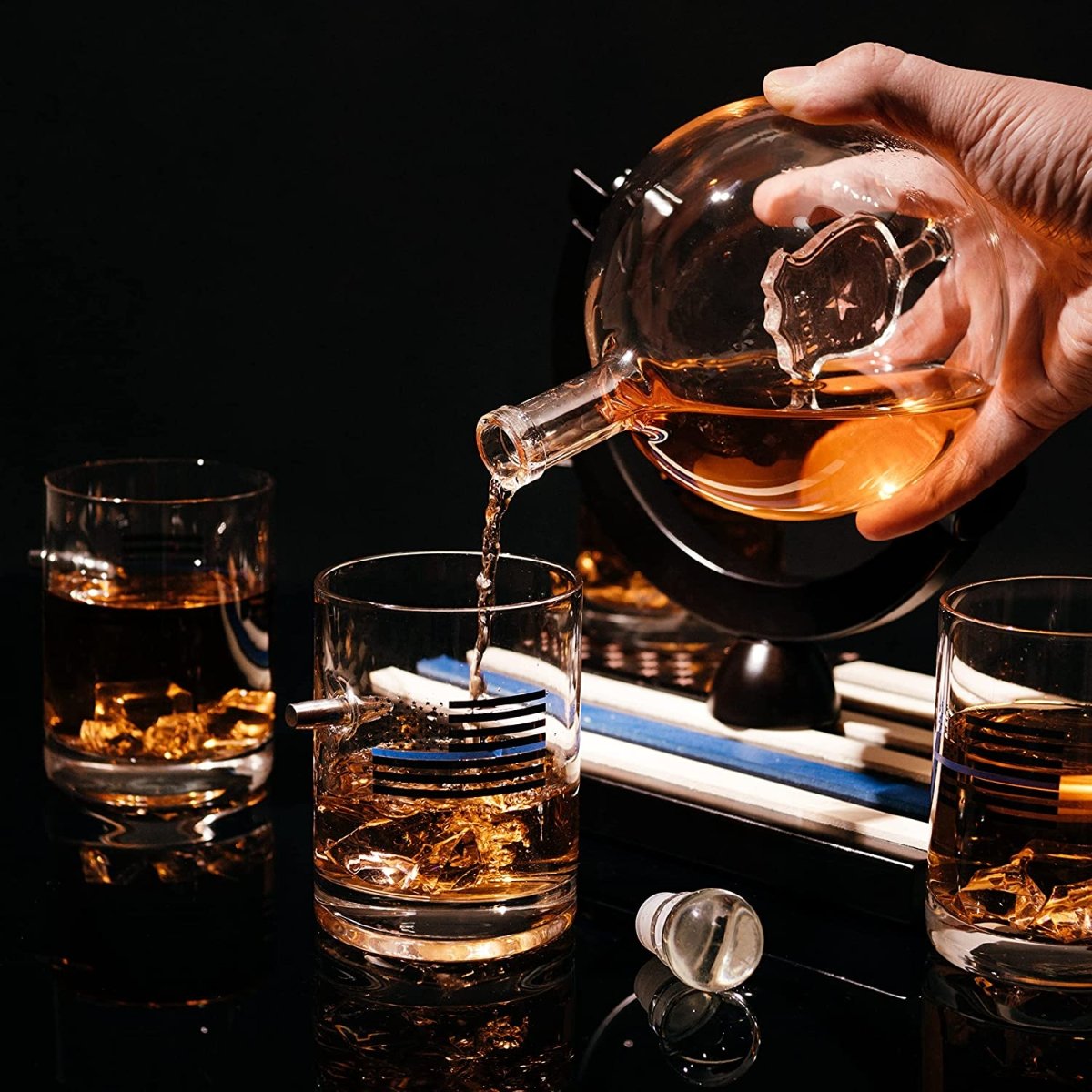 Unique Personalized Police Officers Decanter Customized Gifts for Men by Groovy Guy