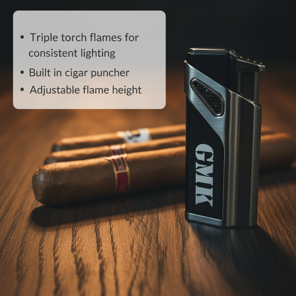 Personalized Triple Torch Cigar Lighter