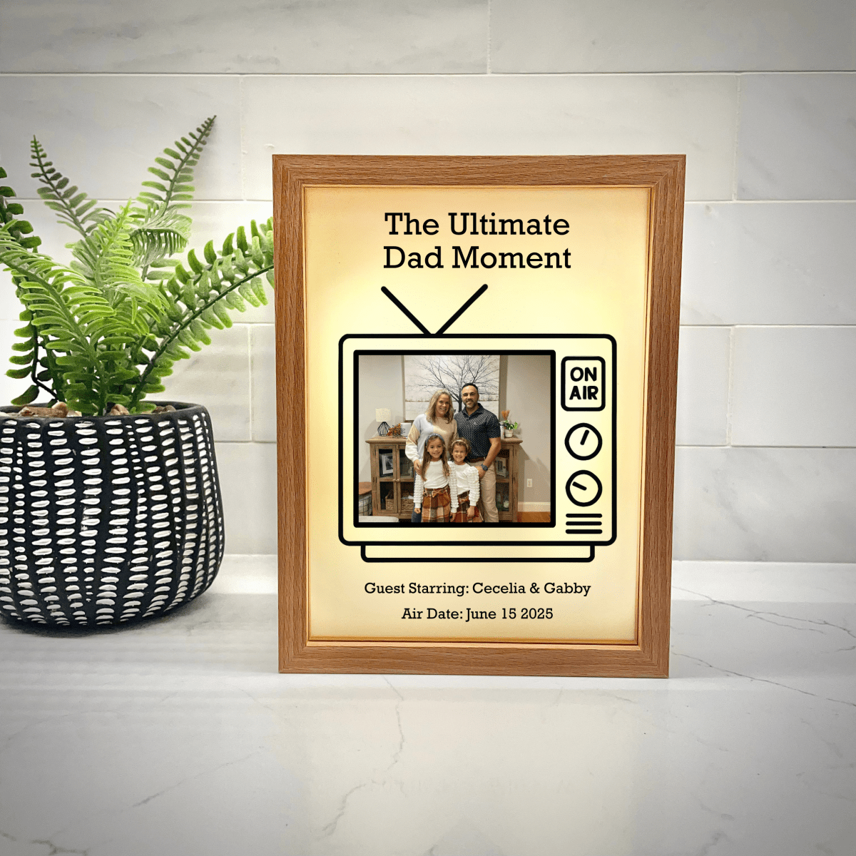 Unique Personalized Dad's Prime Time Moments Frame Customized Gifts for Men by Groovy Guy