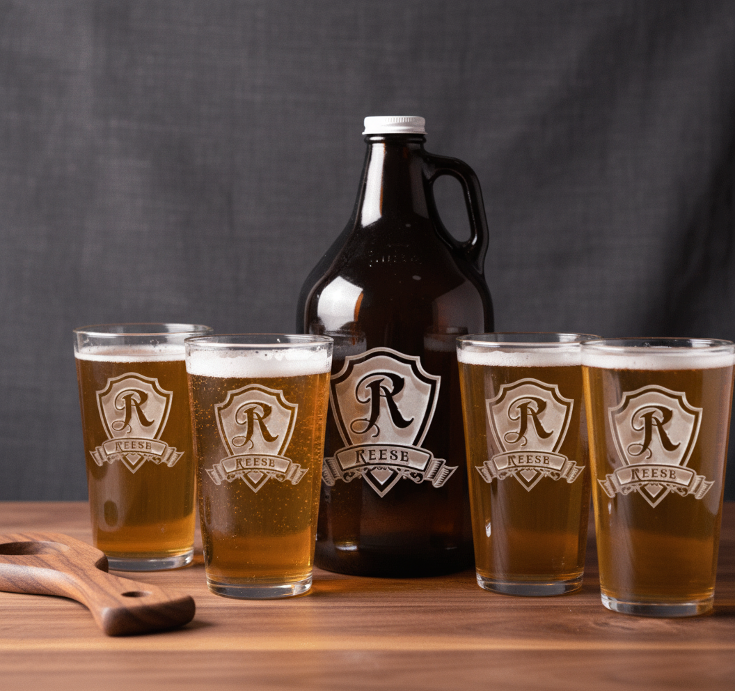 Brewmaster Personalized Beer Growler Set