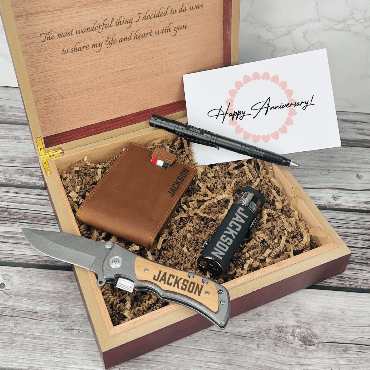 Unique Personalized Timeless Union Gift Set Customized Anniversary Gifts for Men by Groovy Guy