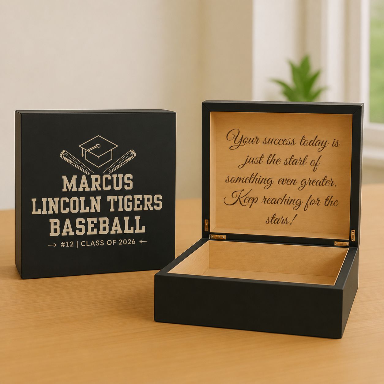 Senior Baseball School Keepsake Box