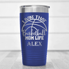 Blue Basketball Tumbler With Basketball Moms Daily Grind Design