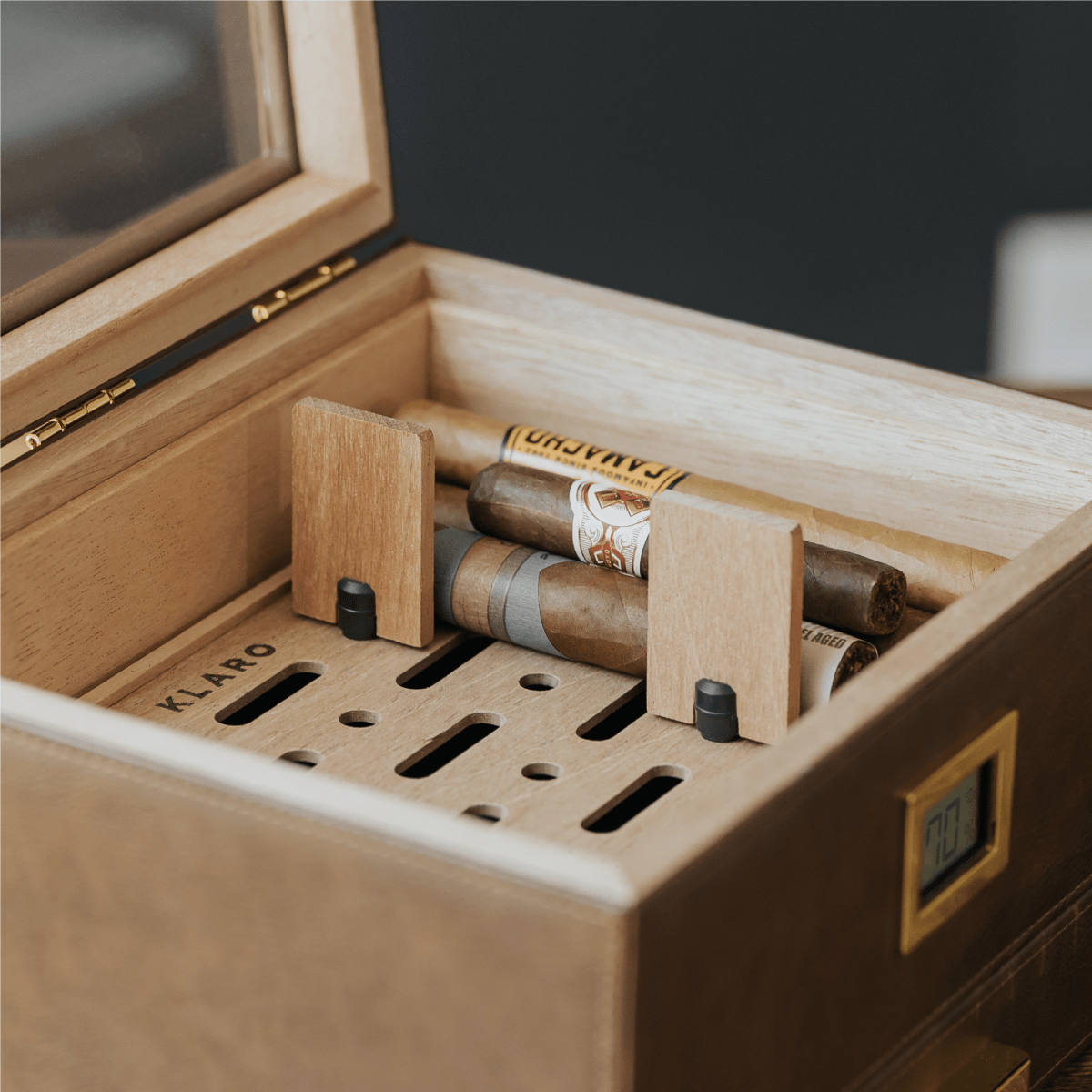 Unique Personalized Belmont Glass Top Humidor Customized Humidor Gifts for Men by Groovy Guy