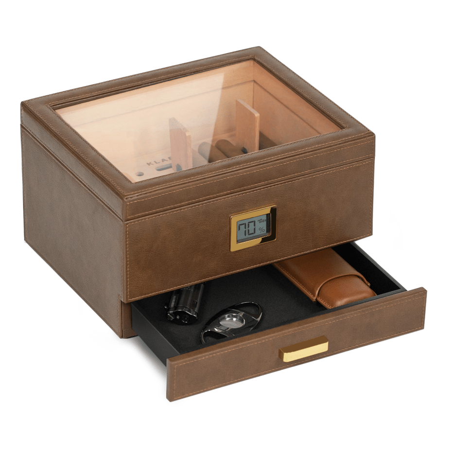 Unique Personalized Belmont Glass Top Humidor Customized Humidor Gifts for Men by Groovy Guy