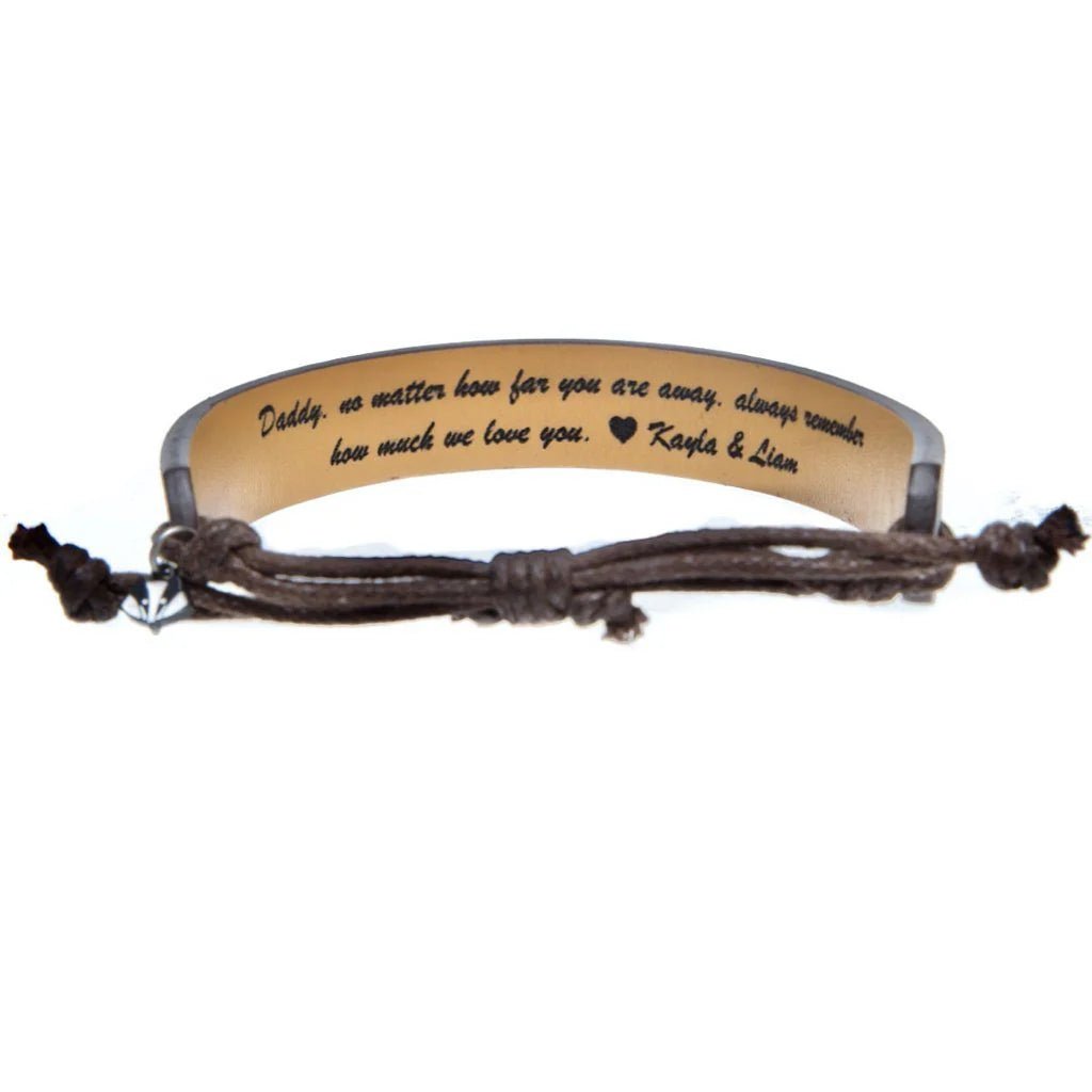 Unique Personalized Brace This Love Customized Bracelet Gifts for Men by Groovy Guy