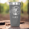 Grey Baseball Tumbler With Cheering From The Sidelines Sister Design