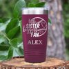 Maroon Baseball Tumbler With Cheering From The Sidelines Sister Design