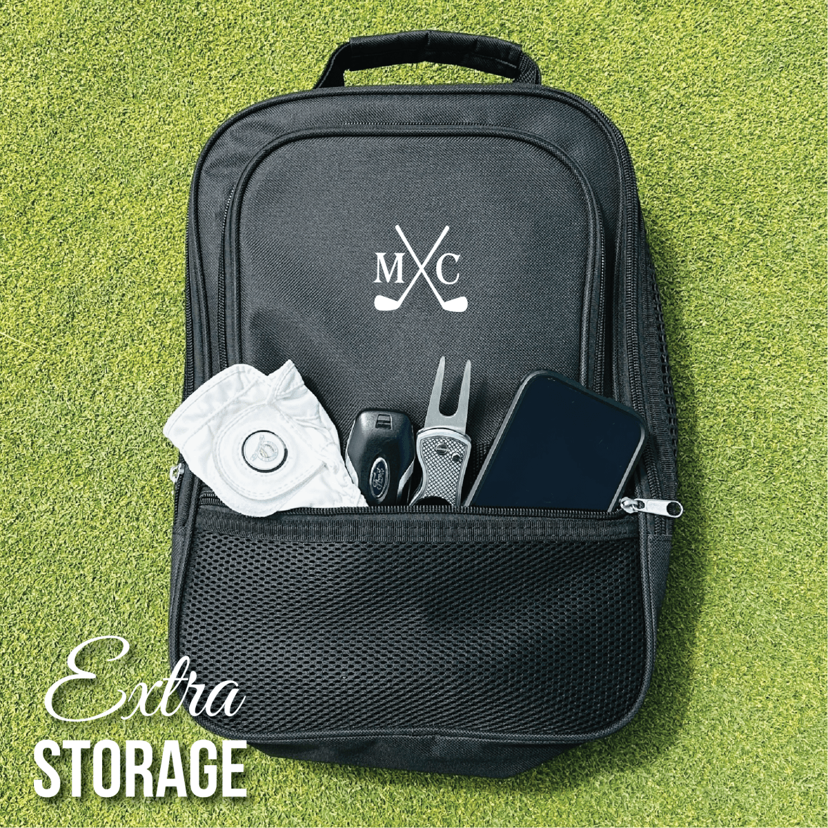 Unique Personalized Cleat Caddy Personalized Shoe Bag Customized Golf Gifts for Men by Groovy Guy