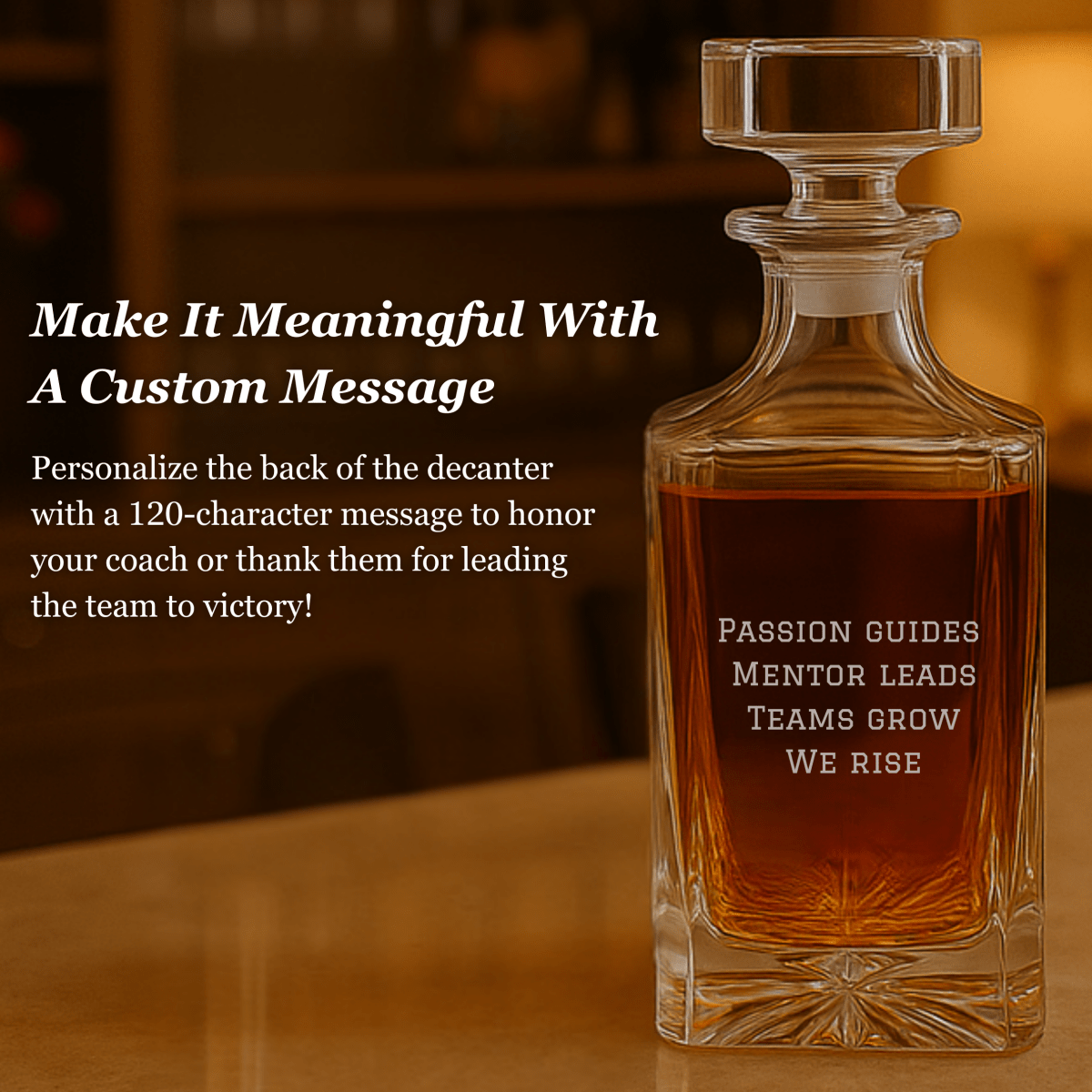 Unique Personalized Personalized Coach Decanter Customized Coach Gifts for Men by Groovy Guy