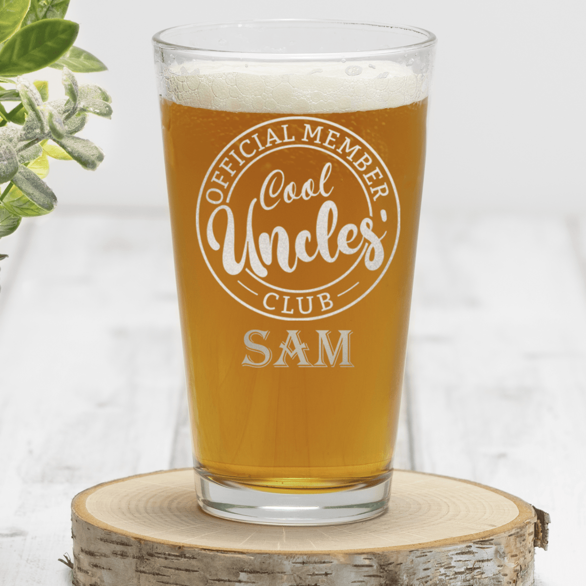 Unique Personalized Cool Uncles Club Pint Glass Customized Uncle Pint Glasses Gifts for Men by Groovy Guy