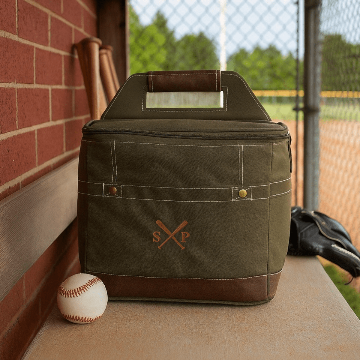 Unique Personalized Baseball Lunch Box Customized Baseball Gifts for Men by Groovy Guy