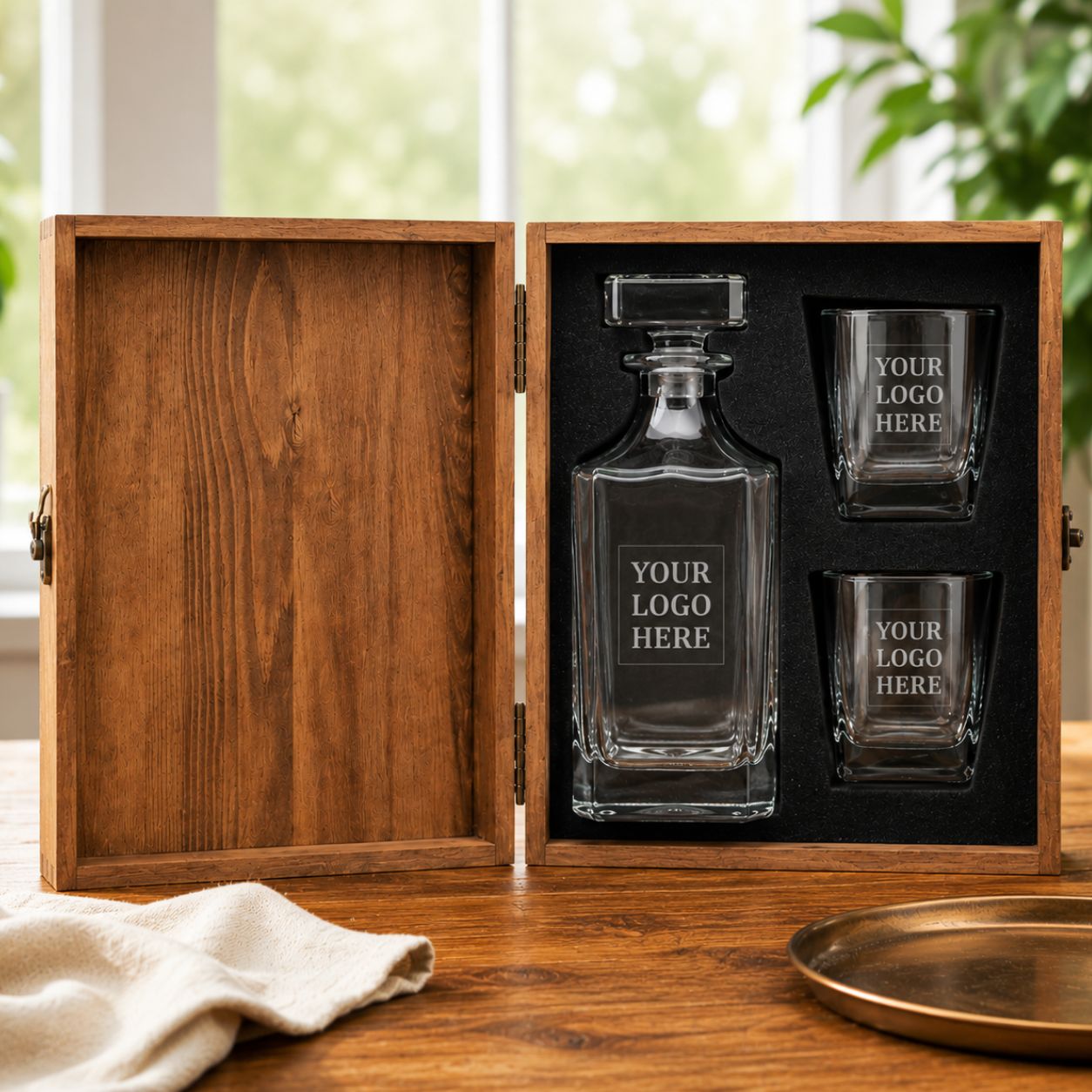 Custom Logo Whiskey Decanter Set