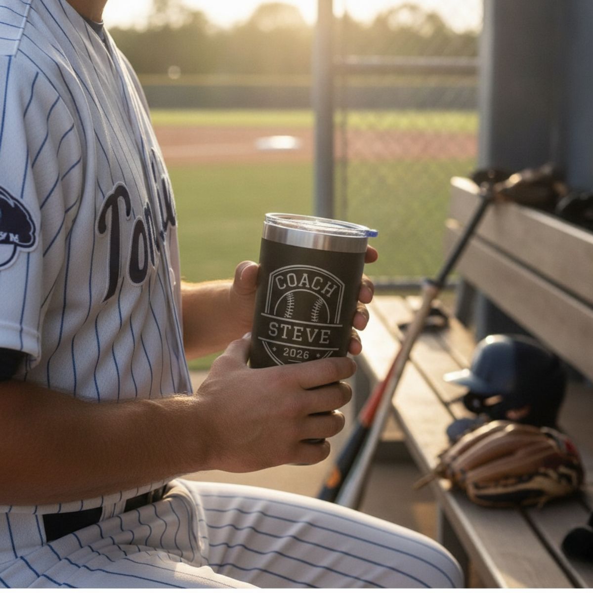 Personalized Baseball Coach Team Tumbler