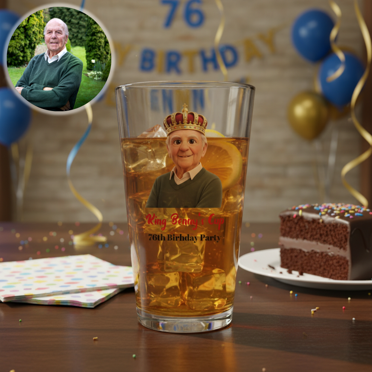 Birthday King Pint Glass