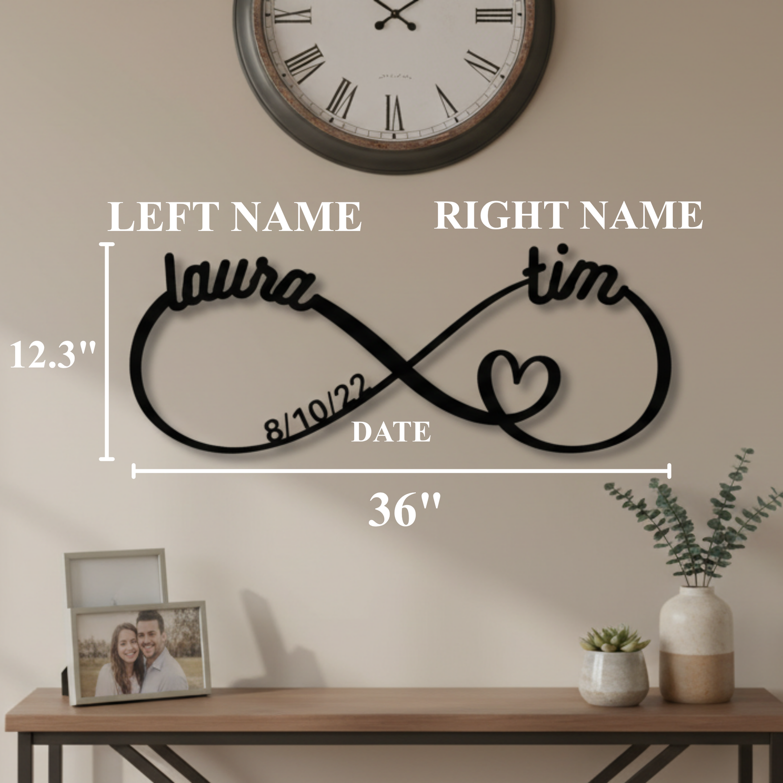 Personalized Infinity Anniversary Sign