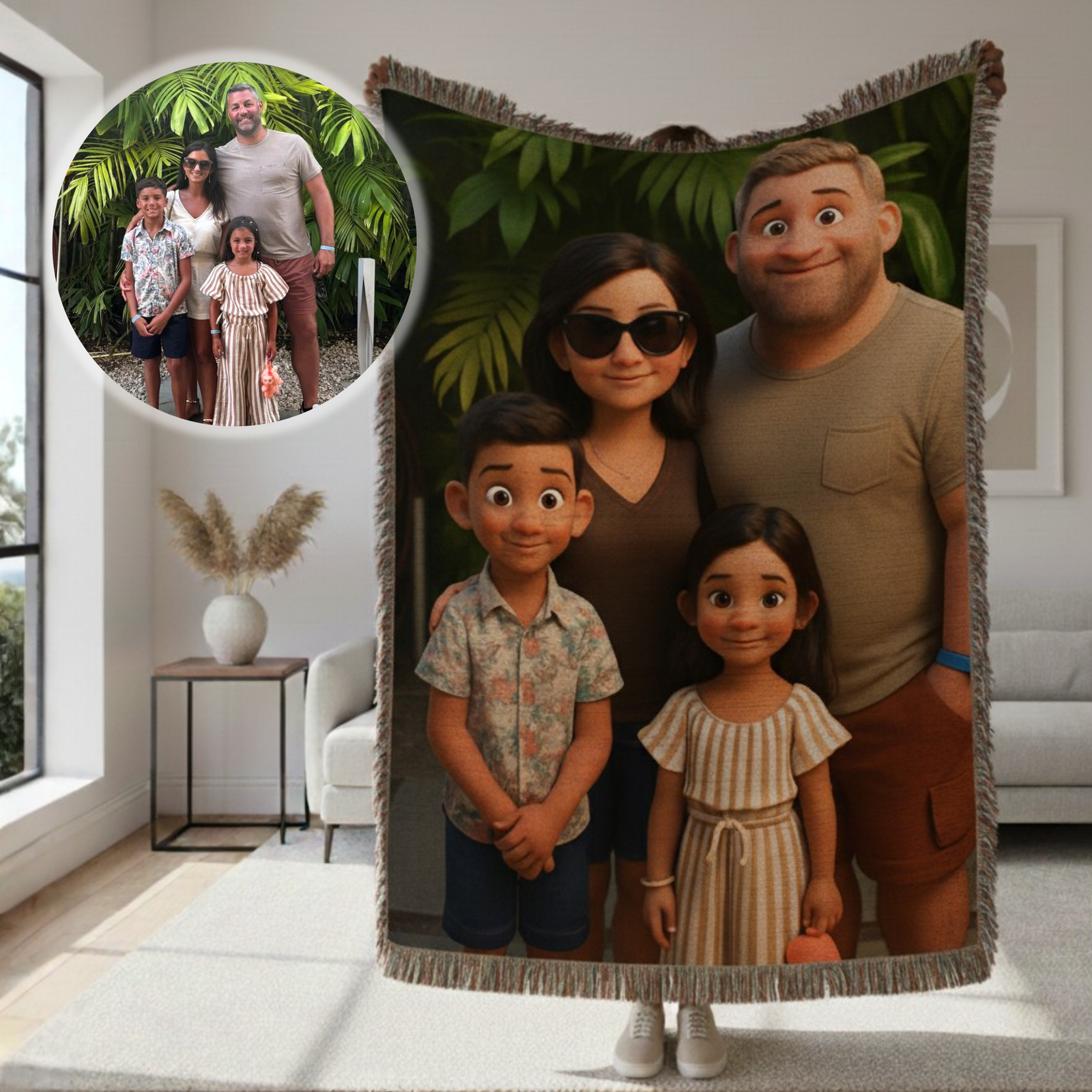 Animated Woven Photo Blanket