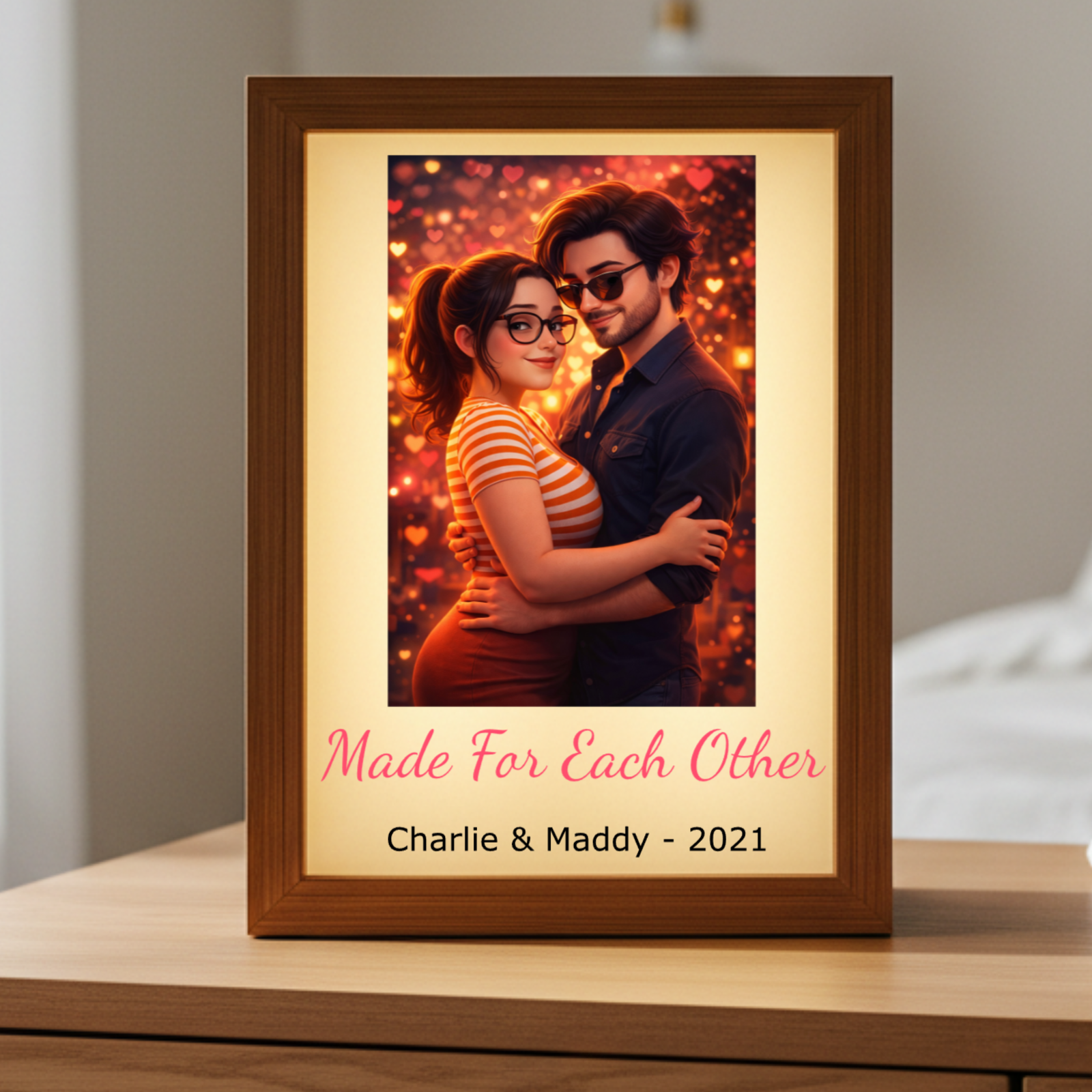 Personalized Valentine’s Day gift for him, animated sexy gift