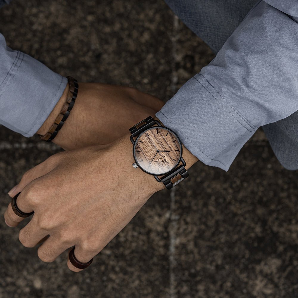 Unique Personalized Gunmetal Minimalist Watch Customized Gifts for Men by Groovy Guy