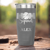 Grey Basketball Tumbler With Elite Moms Of The Court Design