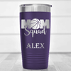 Purple Basketball Tumbler With Elite Moms Of The Court Design