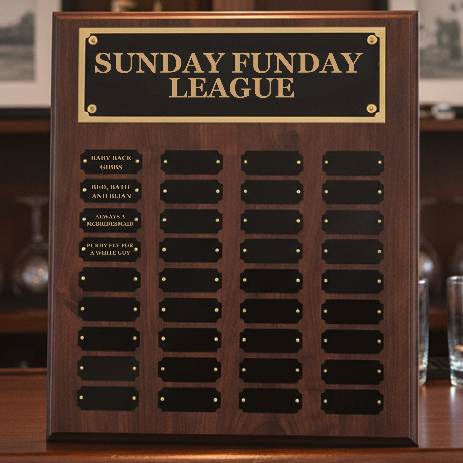 Personalized Fantasy Football Trophy Plaque