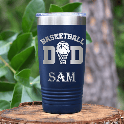 Navy Basketball Tumbler With Father Of The Court Design