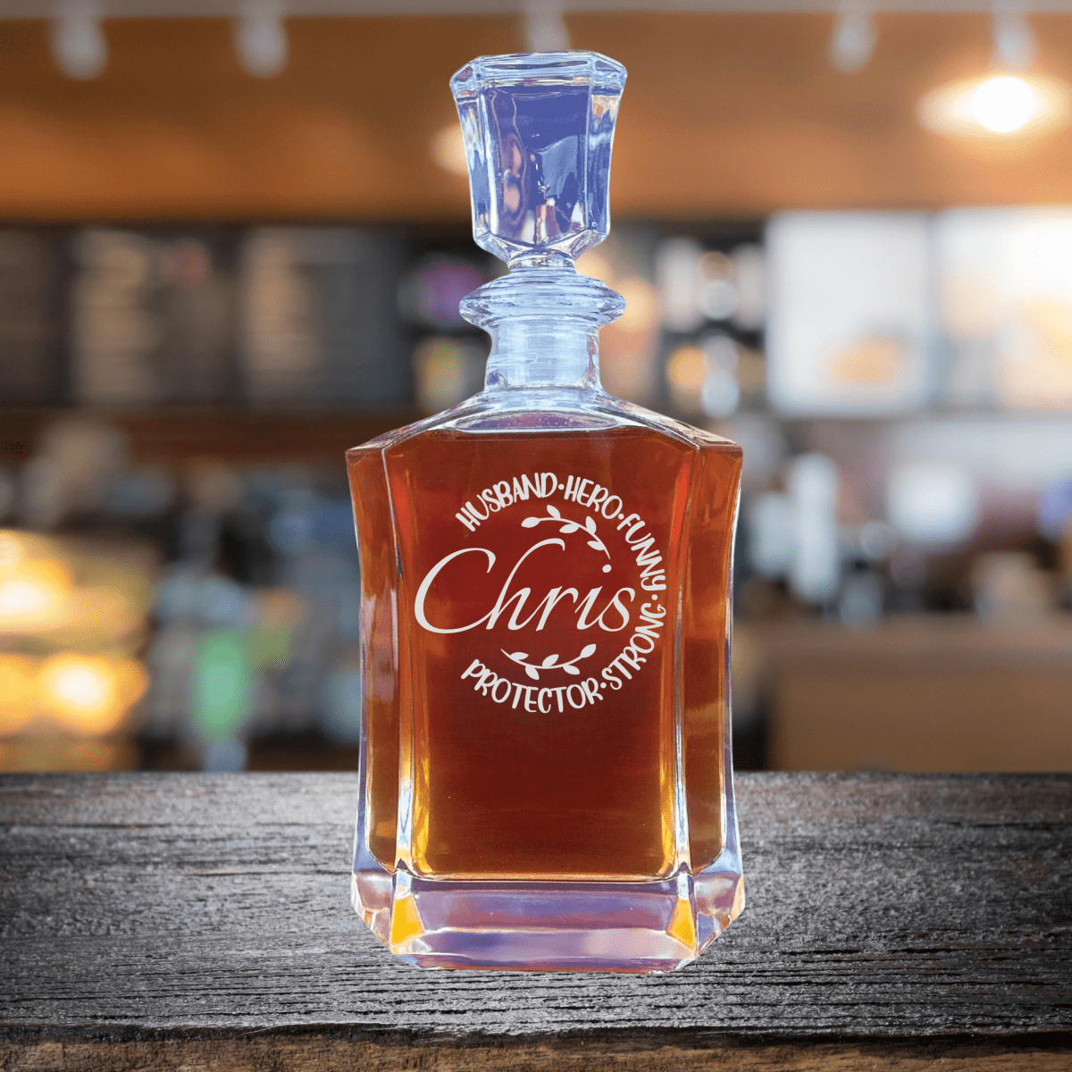 Unique Personalized Fathers Day Decanter Customized Fathers Day Gifts for Men by Groovy Guy