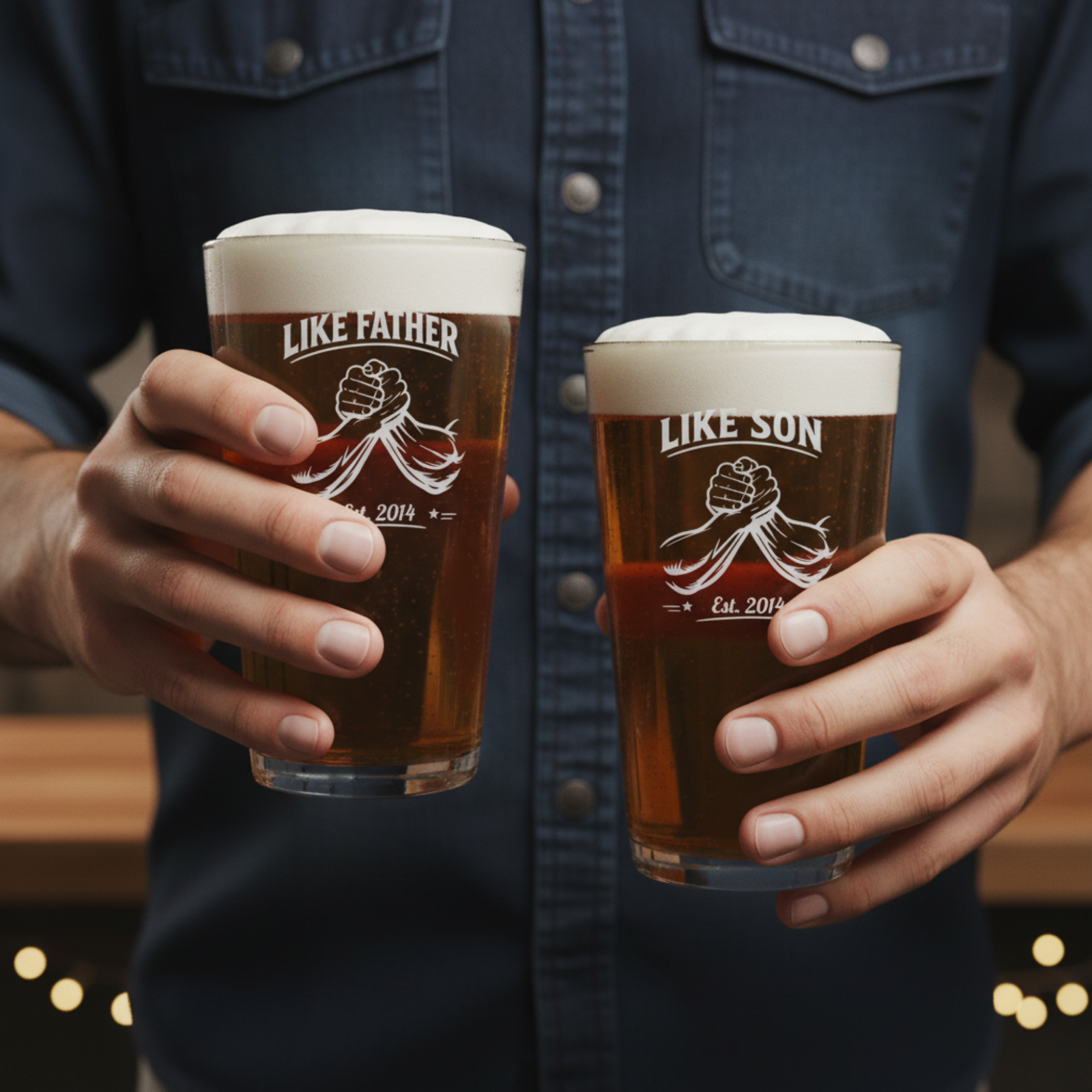 Like Father, Like Son Pint Set