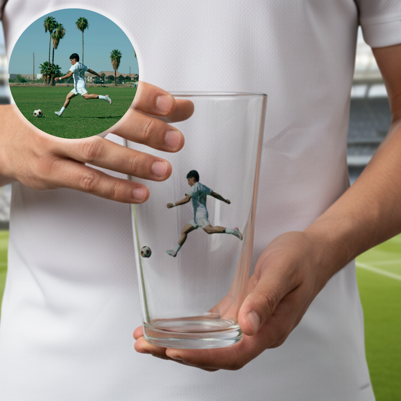 Custom Sports Photo Pint Glass