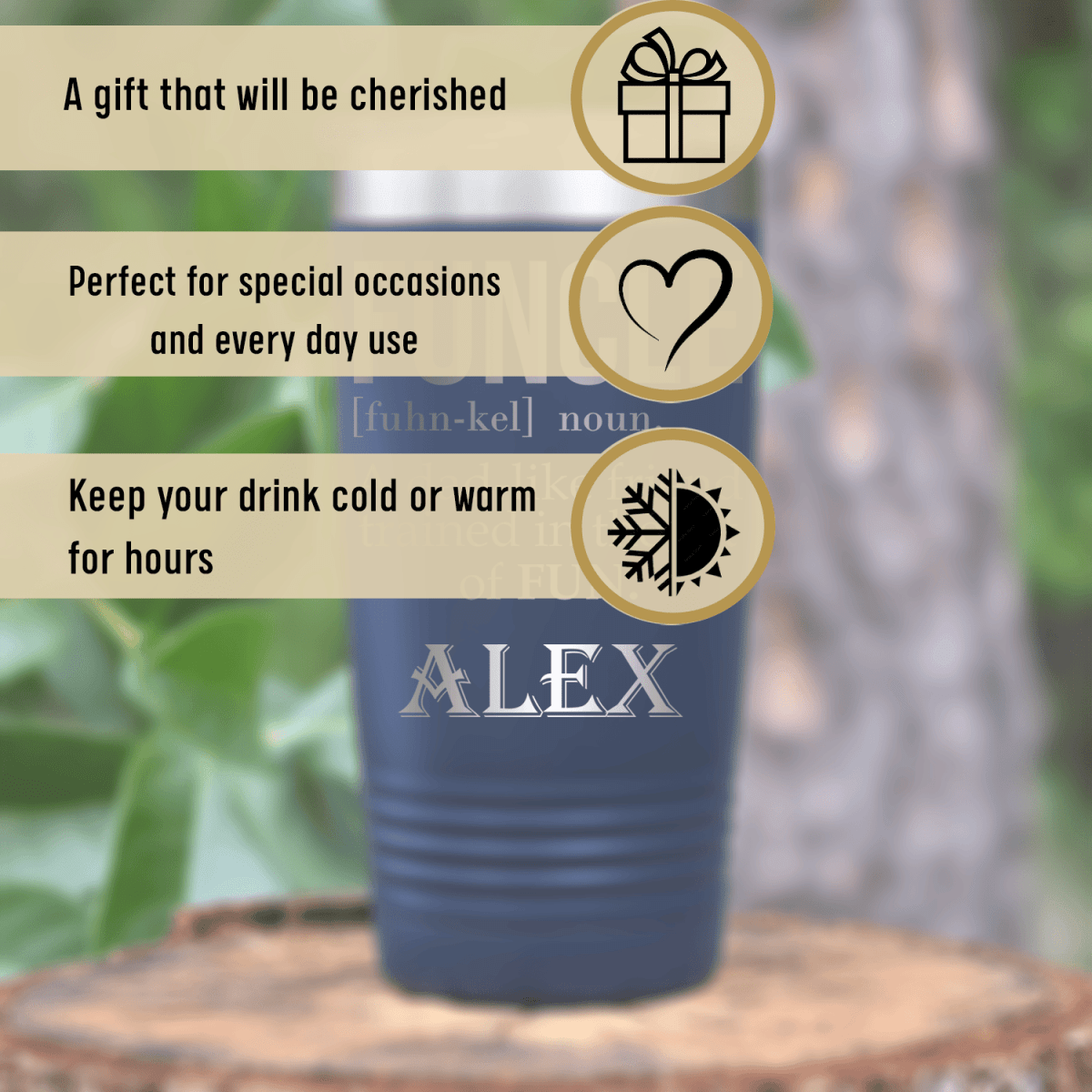 Unique Personalized Funcle Uncle Tumbler Customized Uncle Tumblers Gifts for Men by Groovy Guy