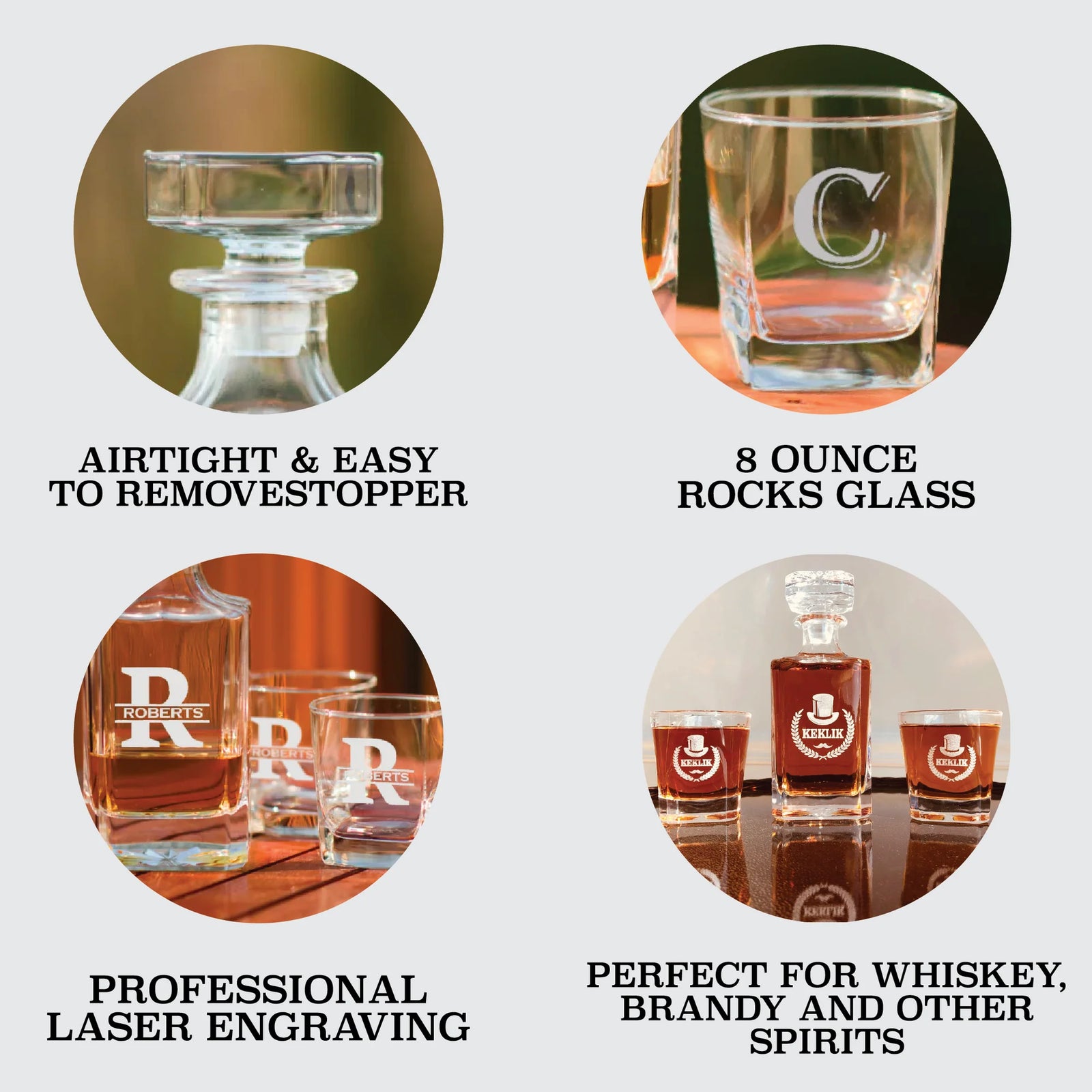 Unique Personalized Custom Logo Decanter Customized Golf Outing Gifts for Men by Groovy Guy