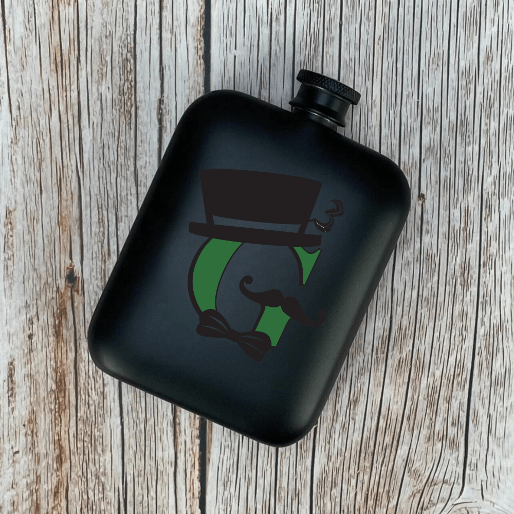Unique Personalized Custom Color Logo Pocket Flask Customized Logo Gifts for Men by Groovy Guy