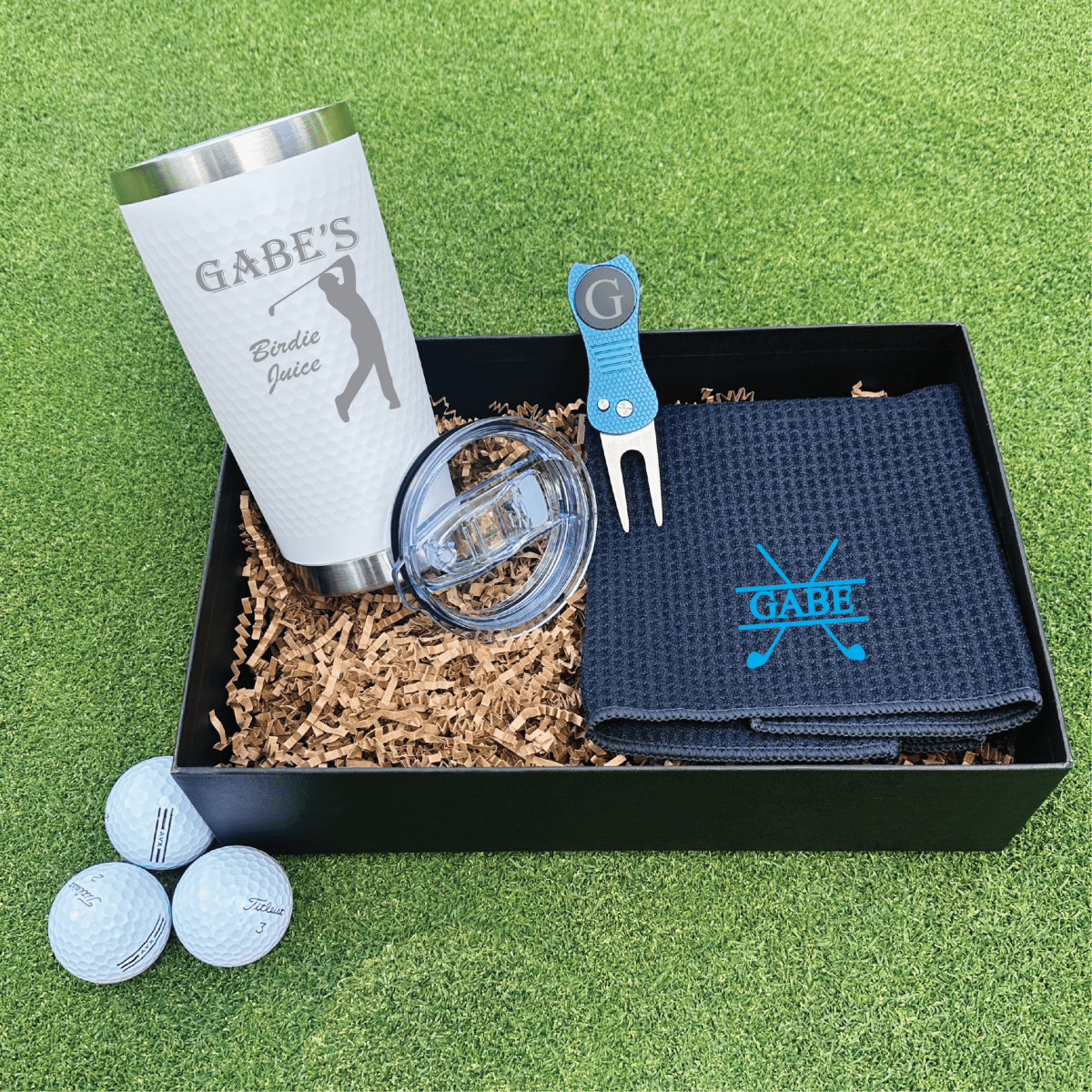 Unique Personalized Personalized Golf Gift Box Set Customized Golf Gifts for Men by Groovy Guy