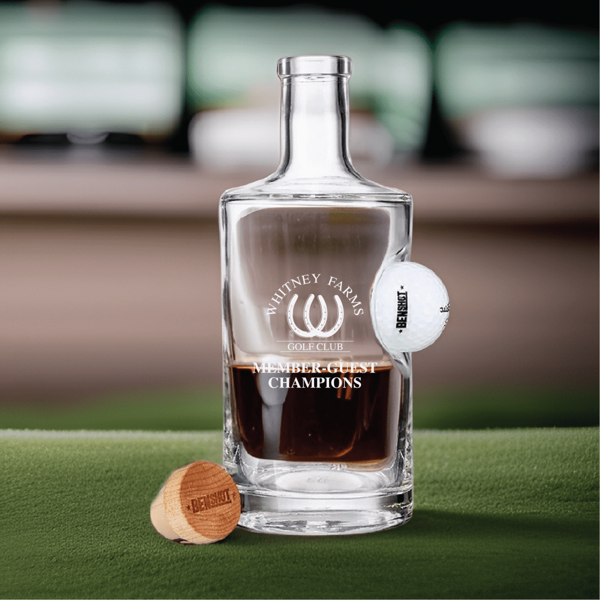 Unique Personalized Custom Logo Golf Ball Decanter Set Customized Golf Outing Gifts for Men by Groovy Guy