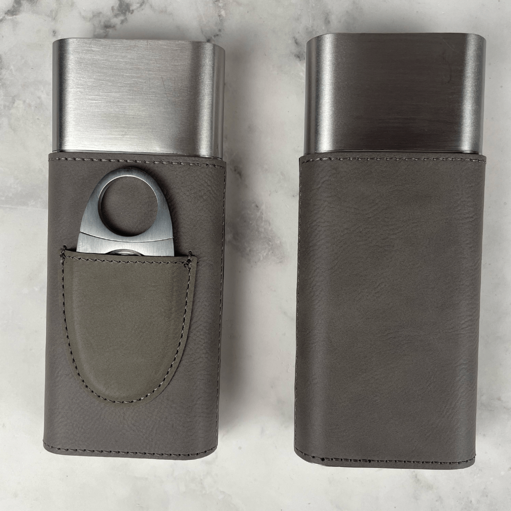 Unique Personalized Engraved Cigar Travel Case Customized Cigar Case Gifts for Men by Groovy Guy