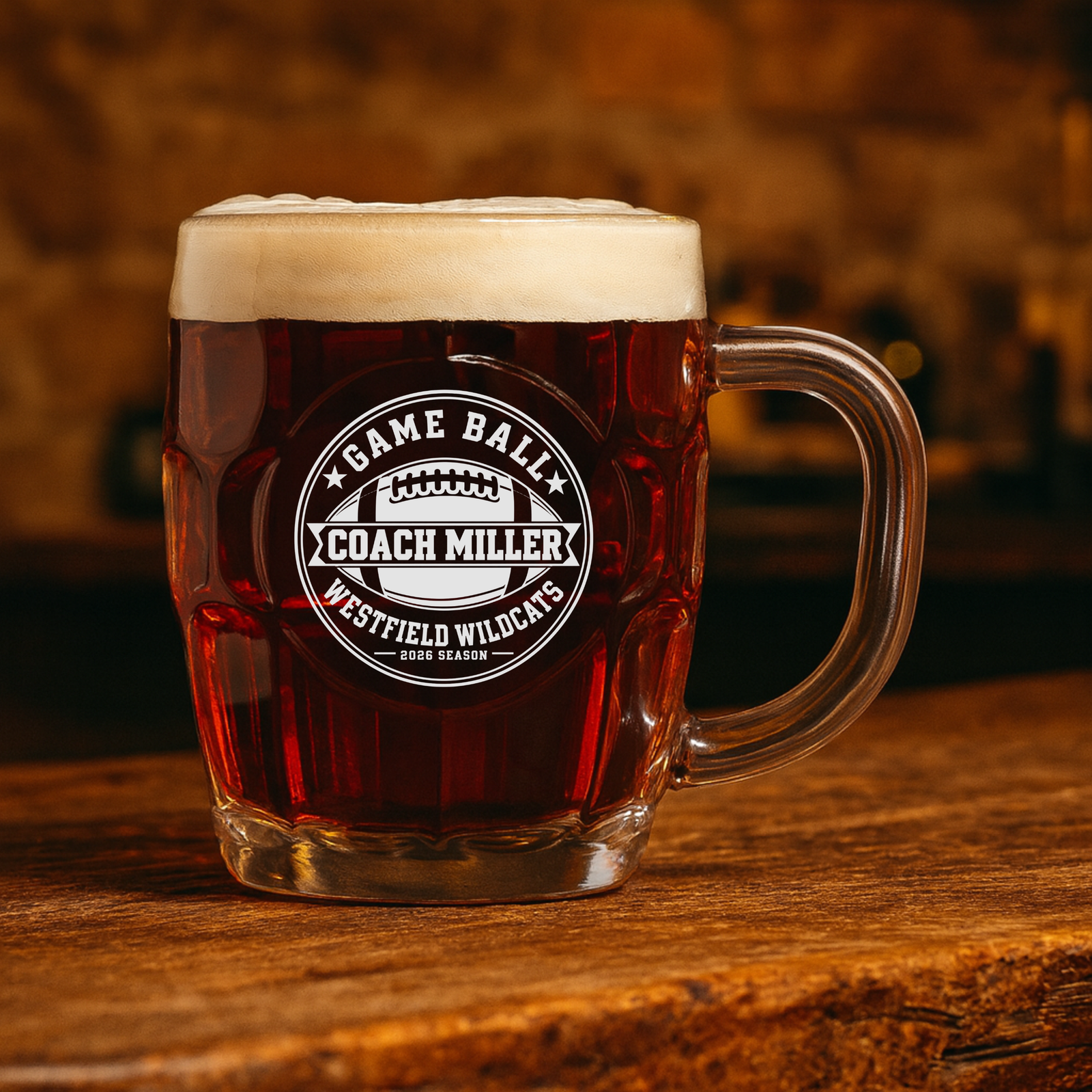 Football Game Ball Beer Mug