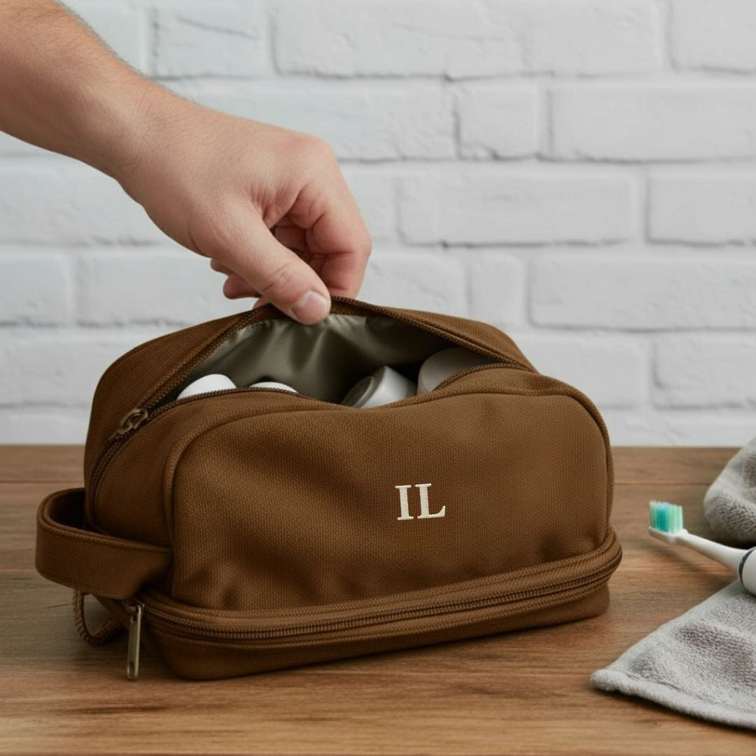 Personalized Canvas Travel Toiletry Bag