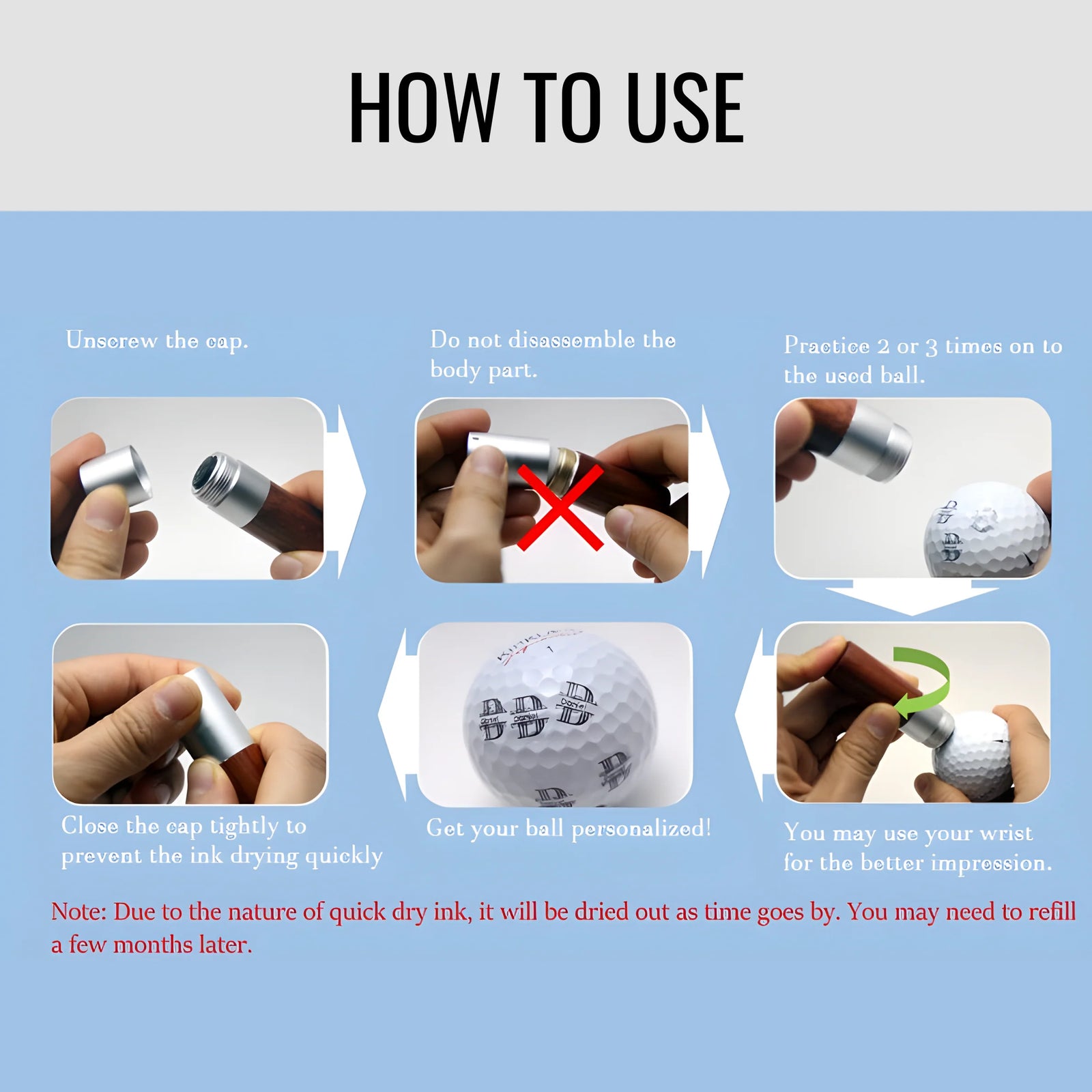 Custom Golf Ball Stamp